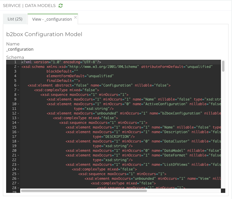 View a data model