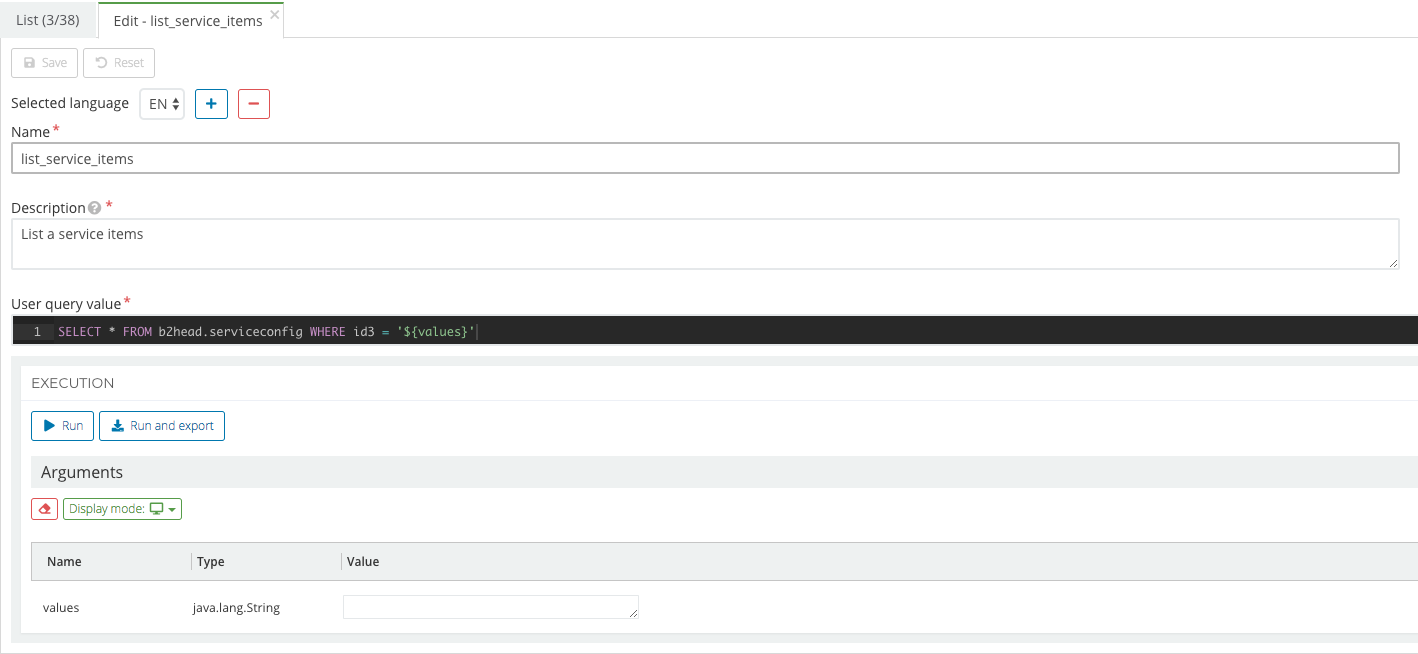 Stored procedures form